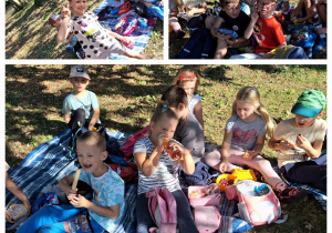 Zadowolone dzieci podczas pikniku