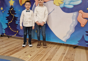 Mikołaj i Tymon gotowi na konkurs.