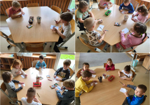 Dzieci tworzą miniksiążki.
