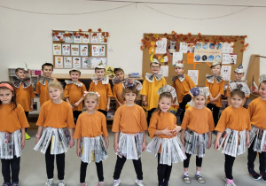 Dzieci podczas próby generalnej w przedszkolu.