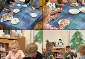 Gotowe pierniczki ozdabiamy lukrem i posypką.