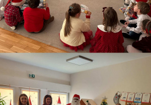 Wizyta Mikołaja w każdej grupie.