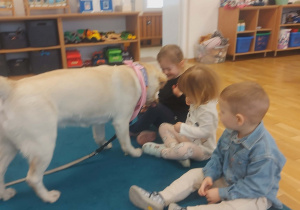 Spotkanie Przedszkolaków z psem