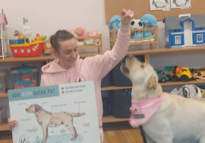 Spotkanie Przedszkolaków z psem